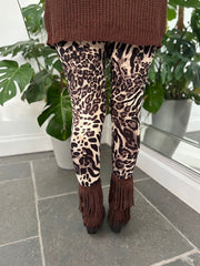 Stone Mixed Animal Leggings