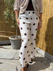 Cream Polka Dot Trousers Tiana