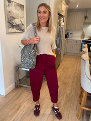 Wine Barrel Leg Trousers