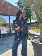 Navy Polka Dot Take You Anywhere Jacket