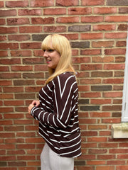 Chocolate Striped Top Annie