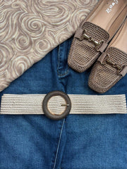 Stone Gold Ring Shimmer Belt