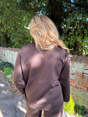 Chocolate Blazer Co-Ord Set Carly