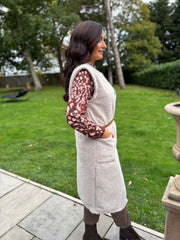 Stone Brushed Belted Waistcoat Andrea