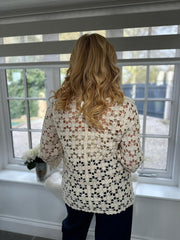 Stone Flower Crochet Shirt Rowan