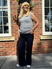 Navy Wide Leg Magic Trousers