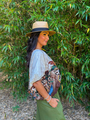 Chocolate Leopard Floral Top Sasha