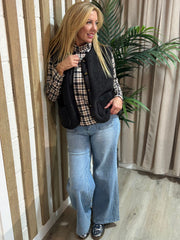 Black Sherpa Gilet Kiera