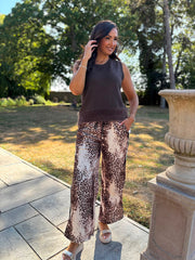 Chocolate Fluffy Hem Knitted Tank Gina