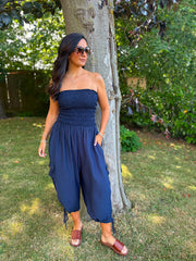 Navy Cargo Pocket Jumpsuit Verity