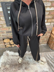 Black Leopard Stripe Co-Ord Cherish