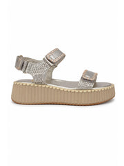 Silver Metallic Platform Sandals