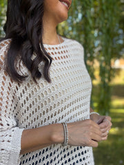 Stone Asymmetric Loose Knit Melody