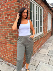 White Smooth Double Layered Vest Saylor