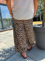 Leopard Wide Leg Trousers Sydney