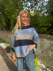 Navy Striped Knit Pamela
