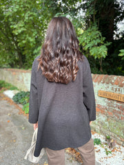 Black Stud Detail Coat Meredith
