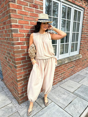 Stone Sleeveless Tie Detail Co-Ord Ashley