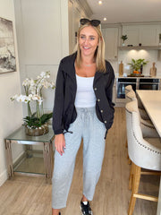 Black High Neck Jacket Mila