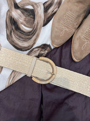 Stone Weave Chain Buckle Belt
