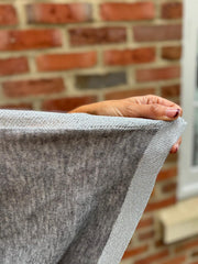 Grey Cashmere Blend Shimmer Scarf