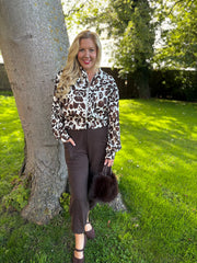 Chocolate Watercolour Floral Jacket Rhianna
