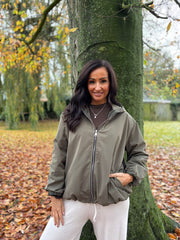 Khaki Lightweight Hooded Jacket Lottie