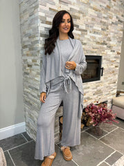 Grey Waterfall Cardi Juliet