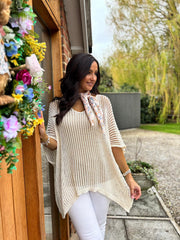 Cream Open Weave Knit Peyton