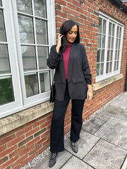 Black Pinstripe Take You Anywhere Jacket