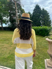 Lemon Striped Knit Rita