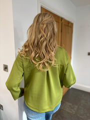 Olive Button Shacket Matilda