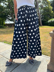 Navy Polka Dot Trousers Reagan