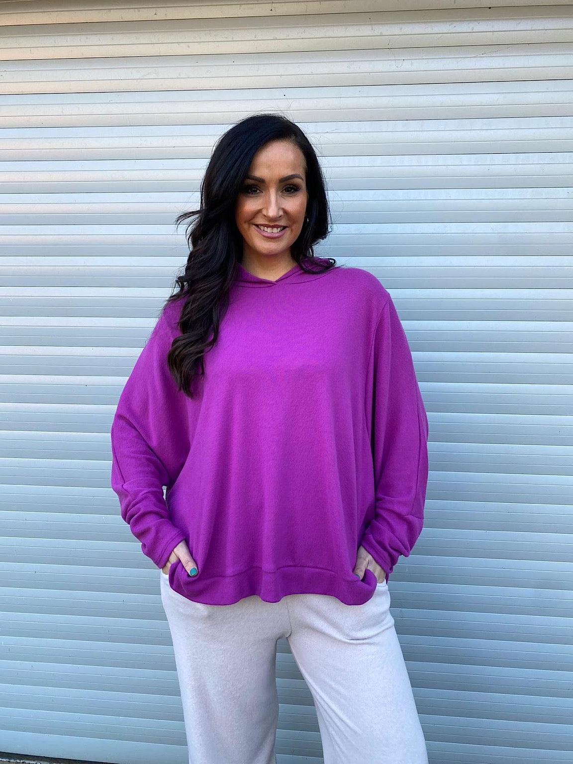 Soft sales knit hoodie