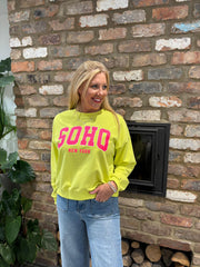 Lime Premium Cotton Soho Sweatshirt Debbie