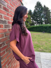 Grape Mesh Detail Top Parker