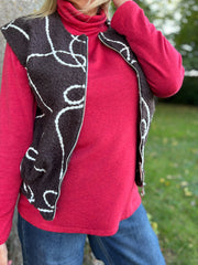 Red Soft Roll Neck Top Kimmy