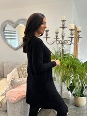 Black Chevron Knit Jumper Dress Kelly