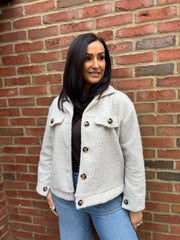Stone Brushed Wool Jacket Lynda