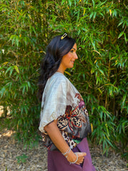 Black Leopard Floral Top Sasha