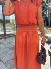 Rust Top & Skirt Set Daniella