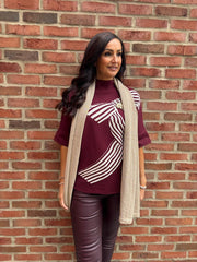 Gold Shimmer Knit Scarf