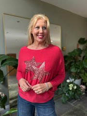 Red Soft Touch Star Top Kelly