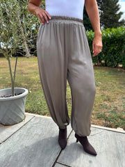 Mocha Shimmer Cuffed Trousers Aubrey