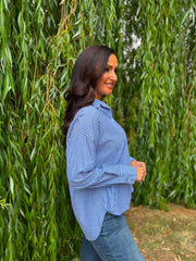 Denim Pinstripe Shirt Becca