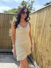 Gold Shimmer Knit Dress Dora