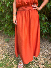Rust Top & Skirt Set Daniella