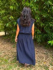 Navy Top & Skirt Set Daniella
