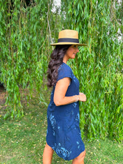 Navy Flower Pocket Dress Zoe