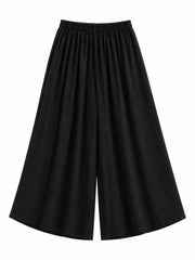 Black Wide Leg Pull On Trousers Cara